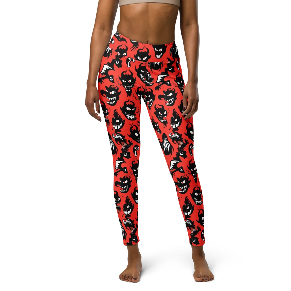 Inferno Parade on Yoga Leggings — Front