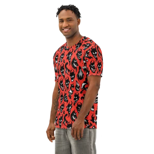 Inferno Parade on a Men's Cotton Crew Neck T-Shirt