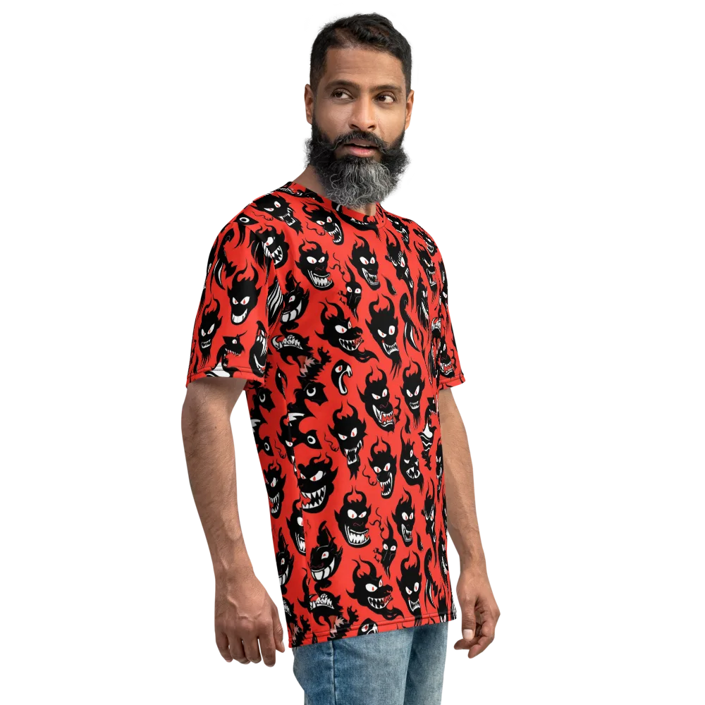 Inferno Parade on Men's Crew Neck T-Shirt — Right