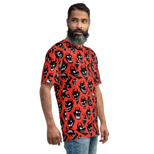 Inferno Parade on a Men's Crew Neck T-Shirt