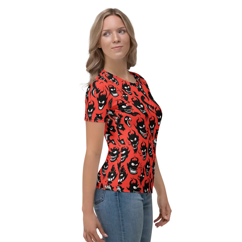 Inferno Parade on Women's Crew Neck T-Shirt — Right