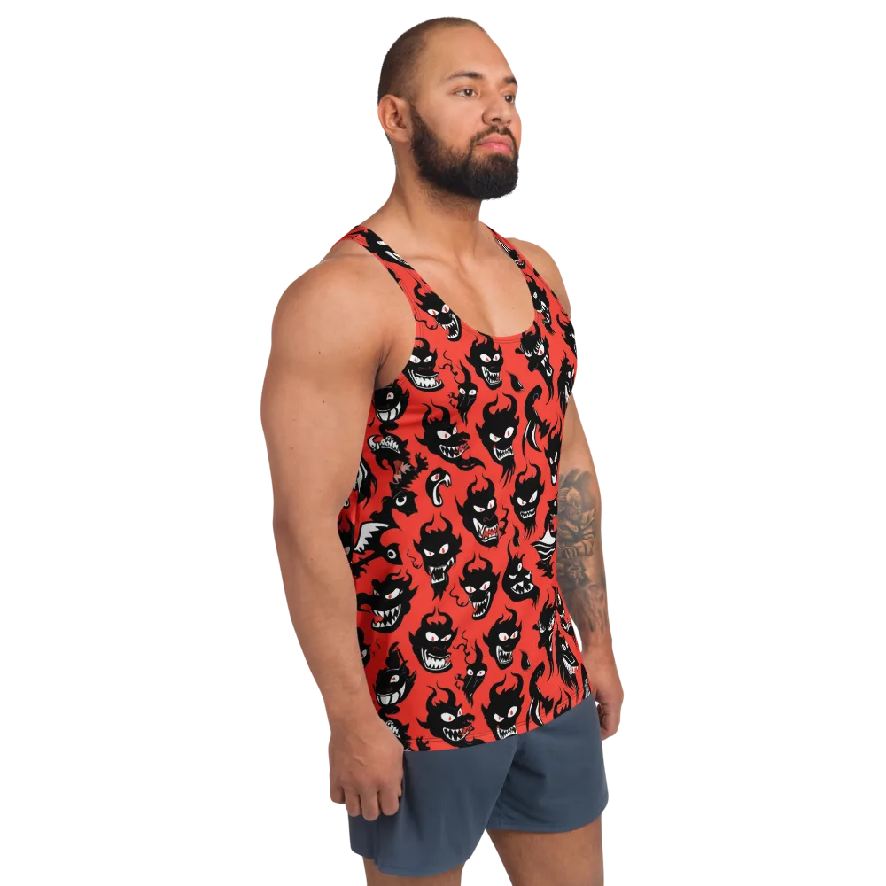 Inferno Parade on Men's Tank Top — Right Front