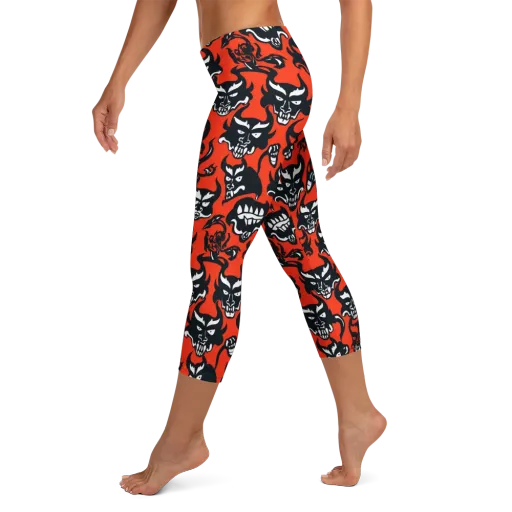 Devil’s Parade on a Capri Leggings