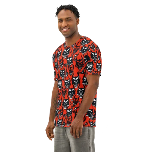 Devil’s Parade on Men's Cotton Crew Neck T-Shirt