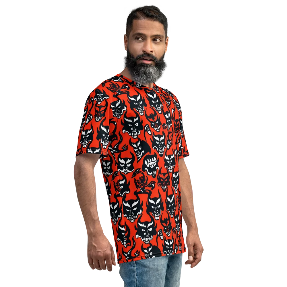 Devil’s Parade on Men's Crew Neck T-Shirt — Right