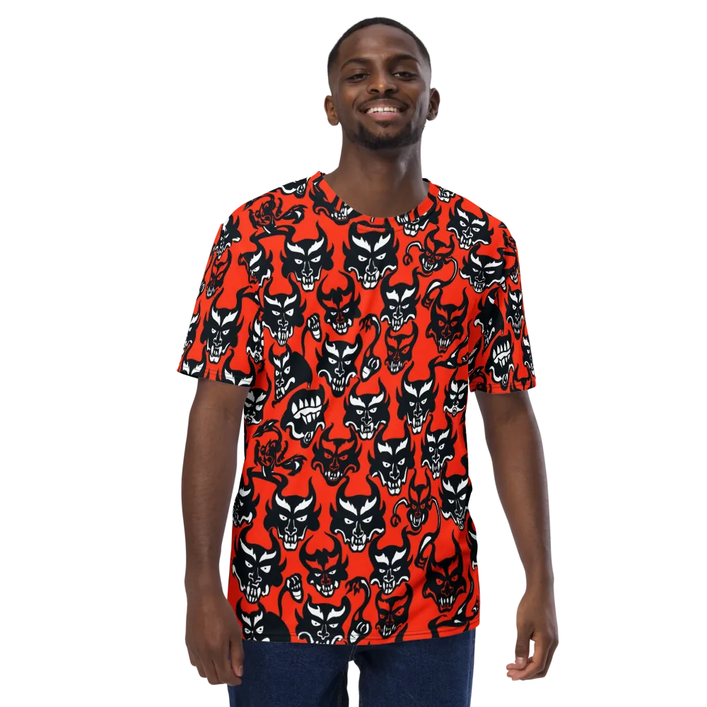 Devil’s Parade on Men's Crew Neck T-Shirt — Front