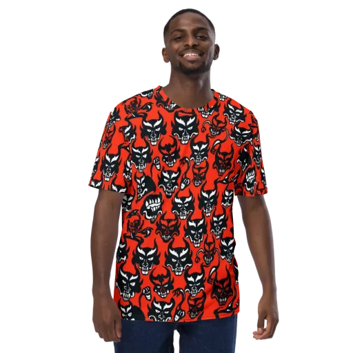 Devil’s Parade on a Men's Crew Neck T-Shirt
