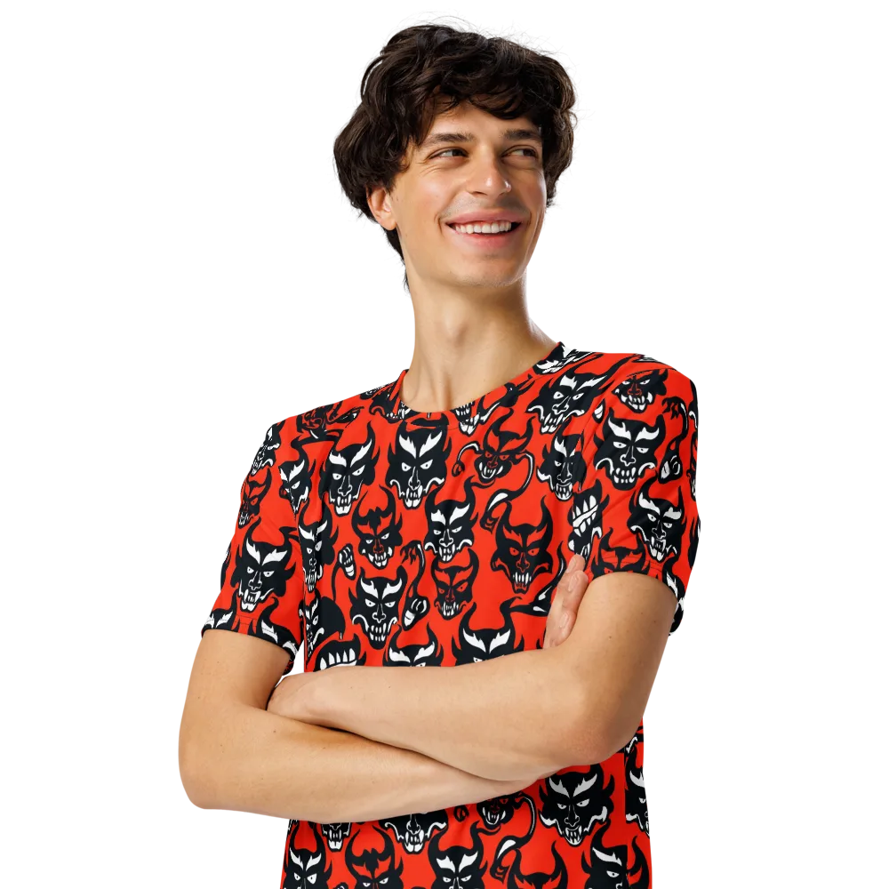 Devil’s Parade on Men's Crew Neck T-Shirt — Left Front
