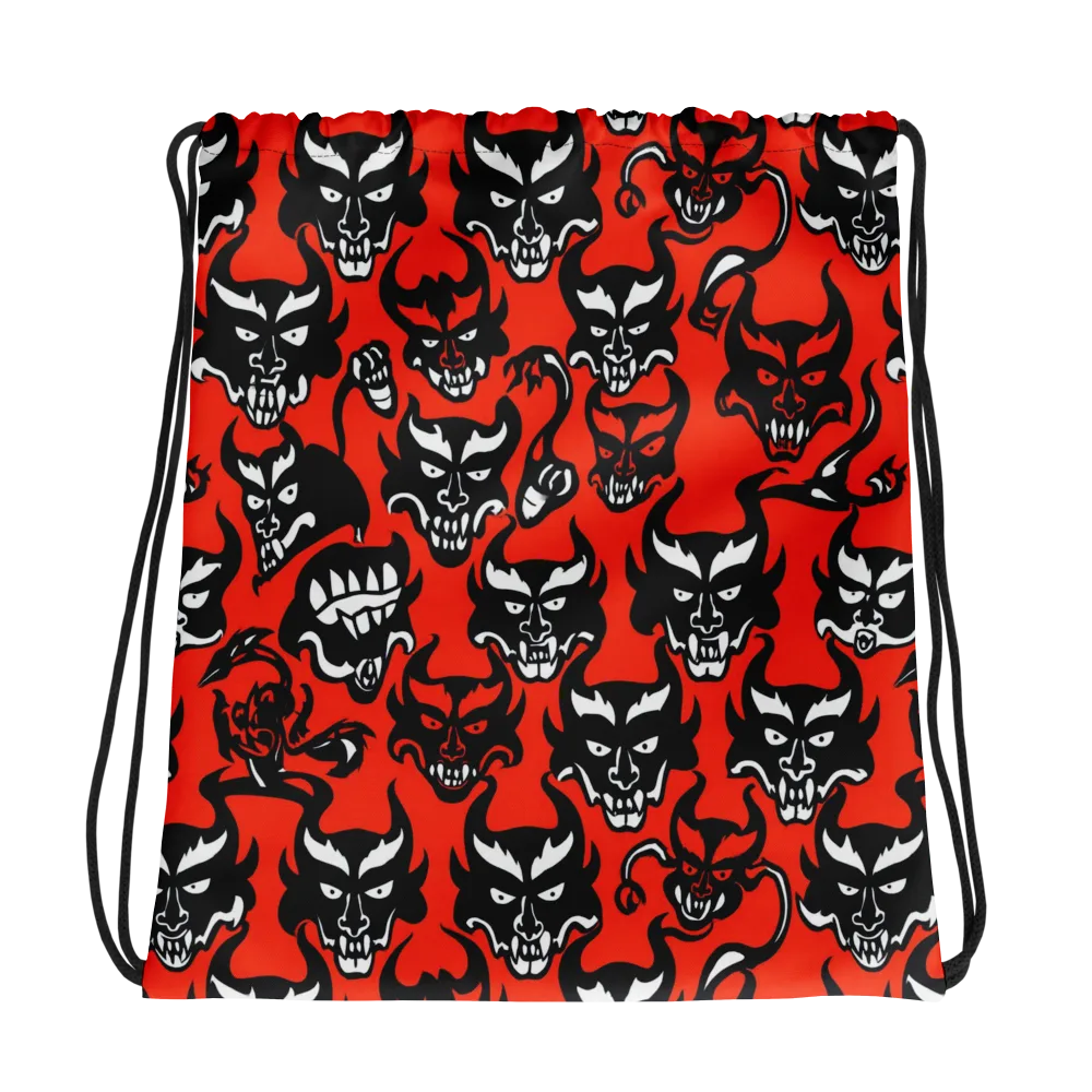 Devil’s Parade on Drawstring Bag — Photo