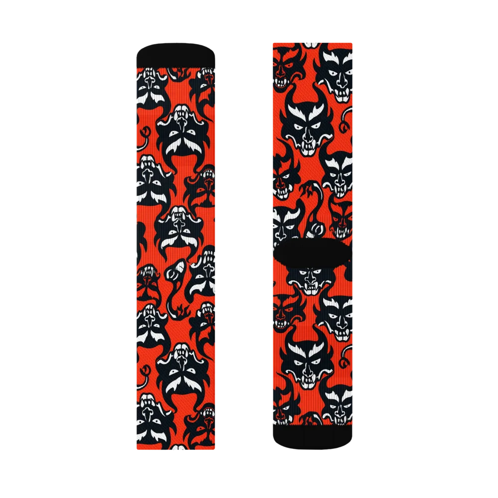 Devil’s Parade on Socks — Left Sock