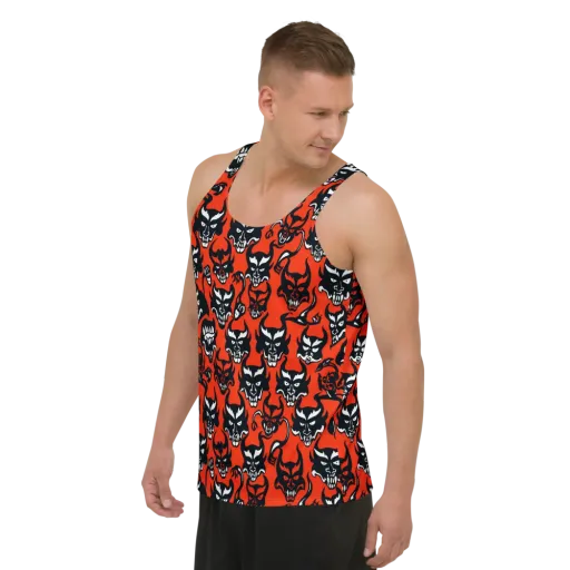 Devil’s Parade on a Men's Tank Top