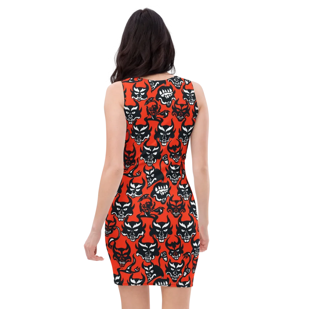 Devil’s Parade on Bodycon Dress — Back