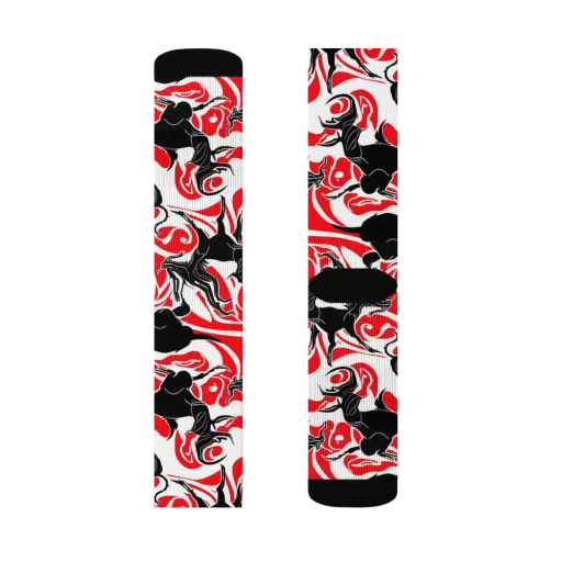 Crimson Night Flight on a Socks