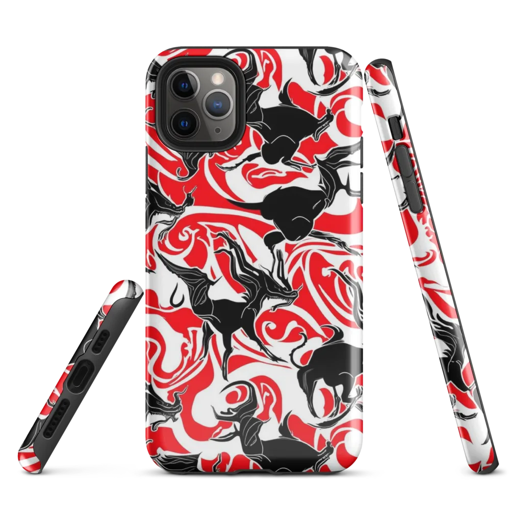Crimson Night Flight on Tough Case for iPhone® — Front