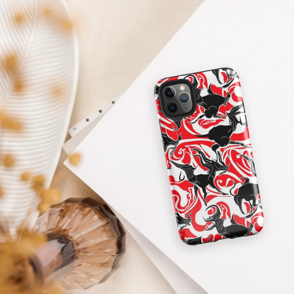 Crimson Night Flight on Tough Case for iPhone® — Front