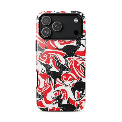 Crimson Night Flight on a Tough Case for iPhone®
