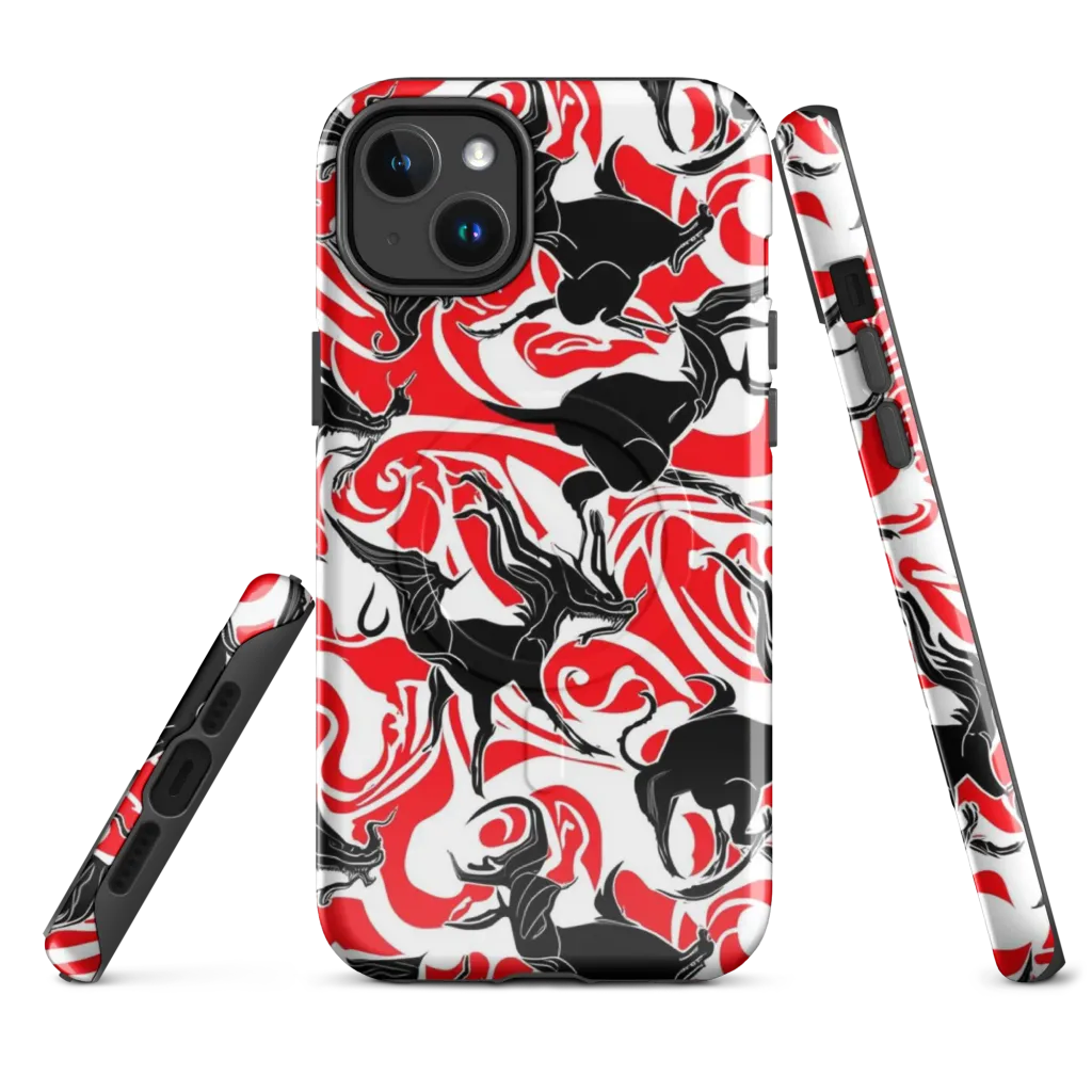 Crimson Night Flight on MagSafe Tough Case for iPhone® — Front