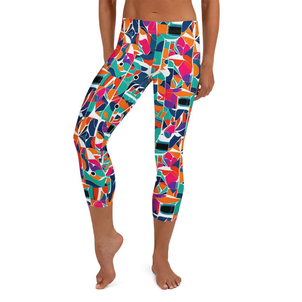Color Arcade on Capri Leggings — Front