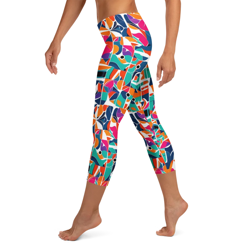 Color Arcade on Capri Leggings — Left