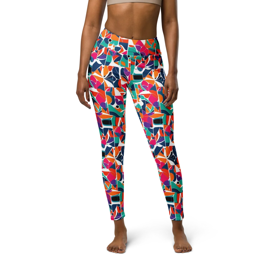 Color Arcade on Yoga Leggings — Front