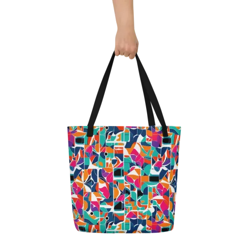 Color Arcade on a Large Tote Bag W/ Pocket