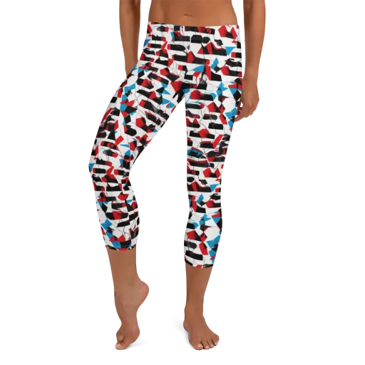 Redline Collage on a Capri Leggings