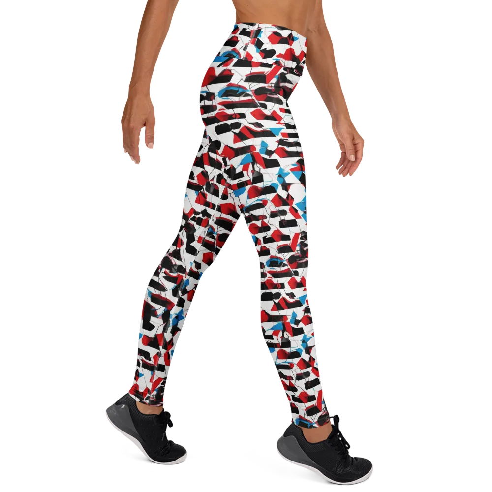 Redline Collage on Yoga Leggings — Right
