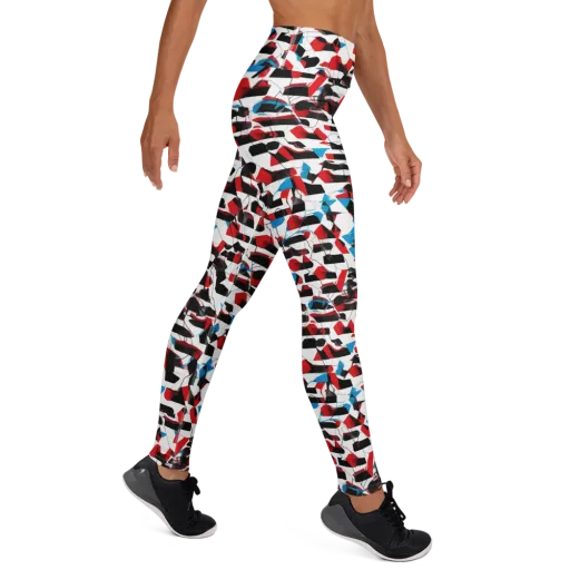 Redline Collage on a Yoga Leggings