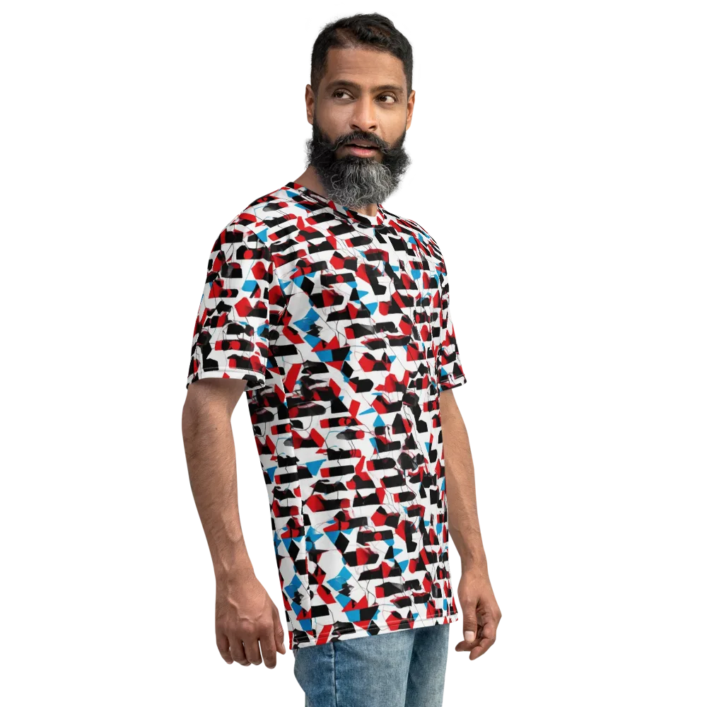 Redline Collage on Men's Crew Neck T-Shirt — Right