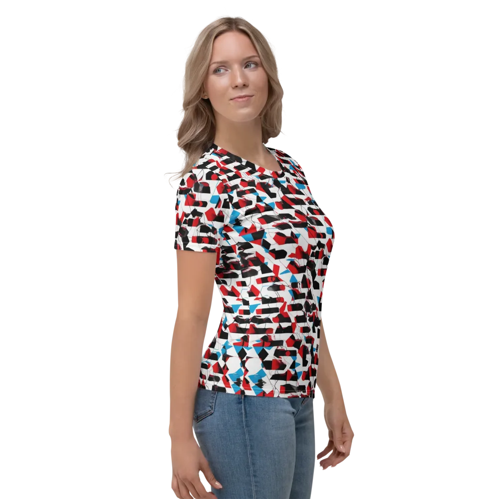 Redline Collage on Women's Crew Neck T-Shirt — Right