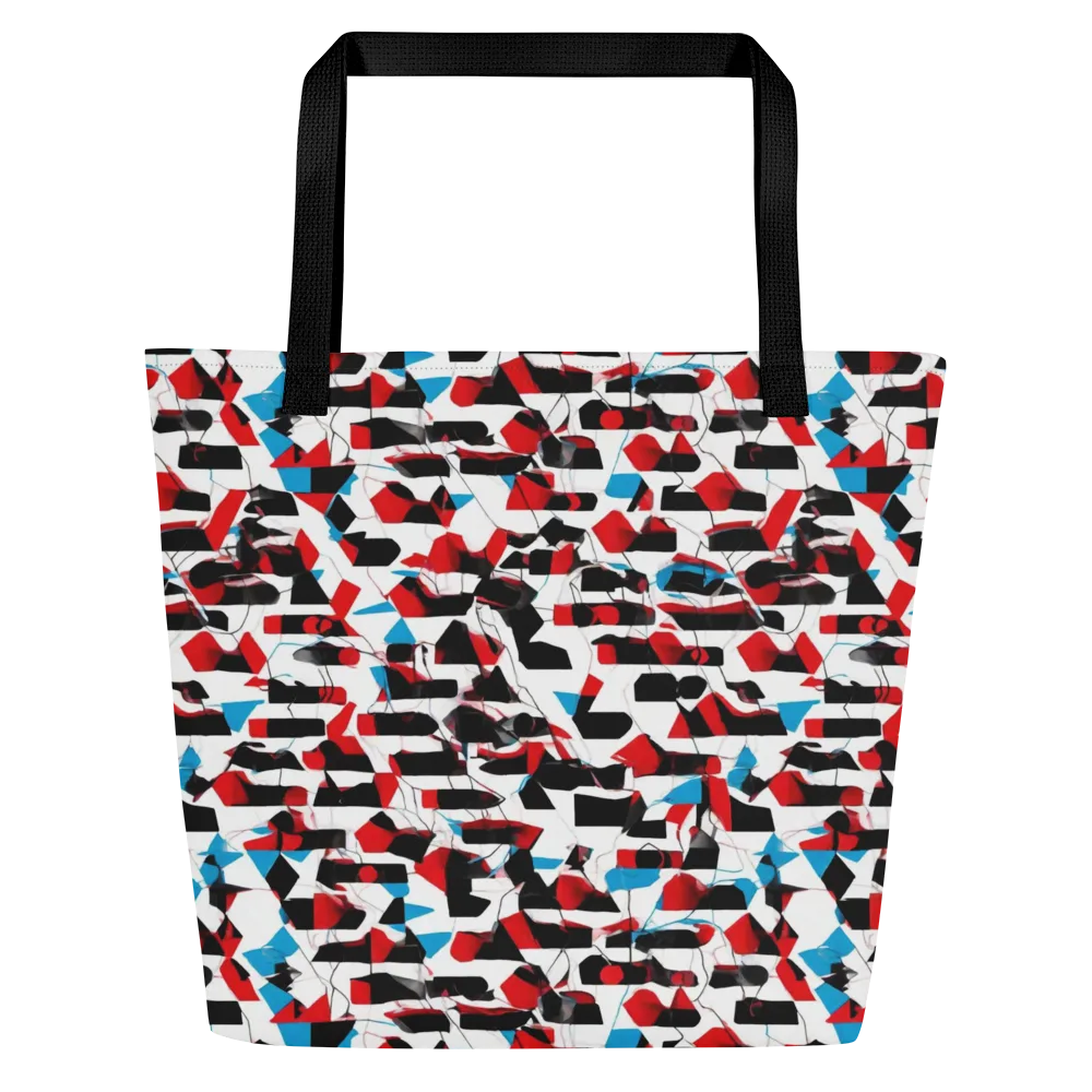 Redline Collage on Large Tote Bag W/ Pocket — Front