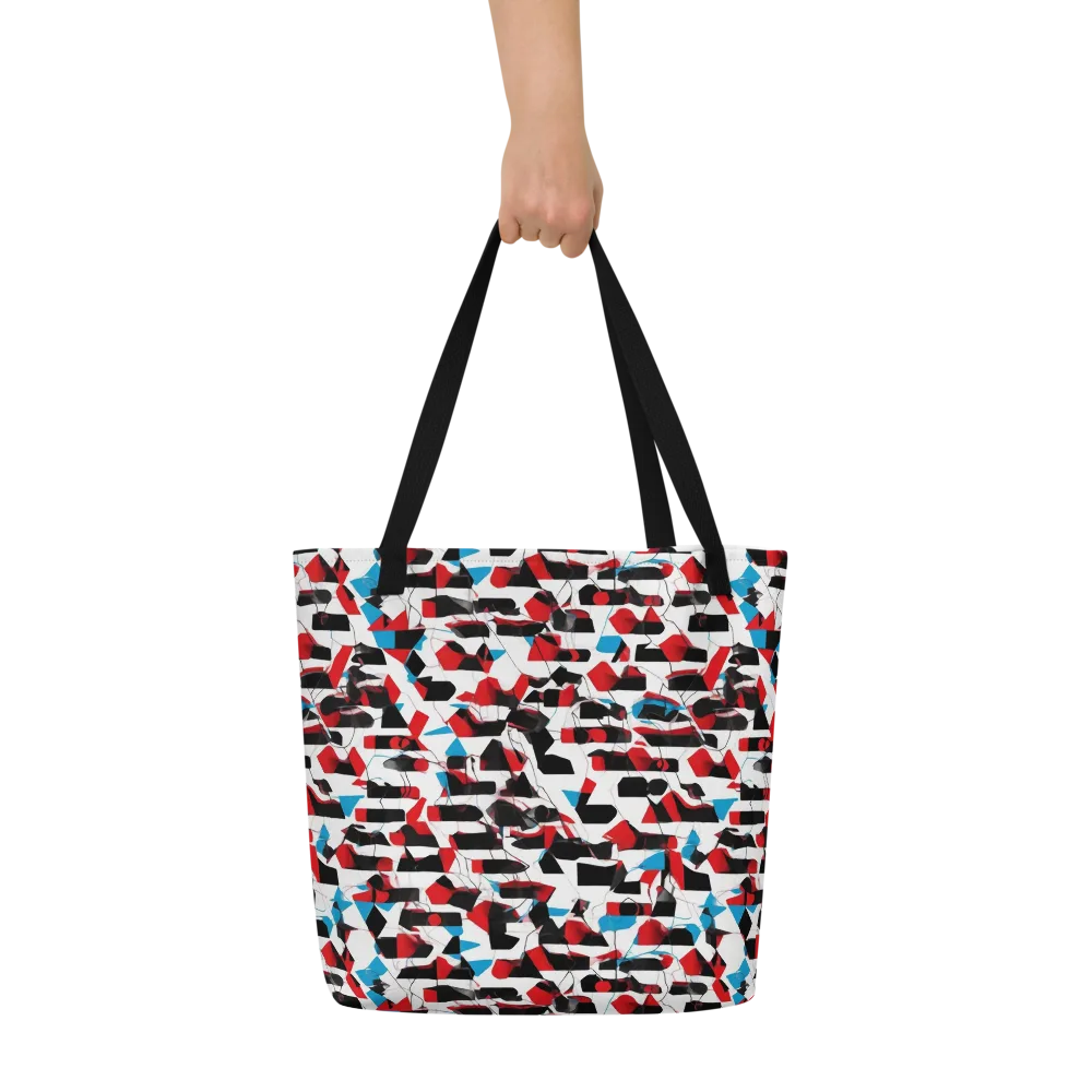 Redline Collage on Large Tote Bag W/ Pocket — Front