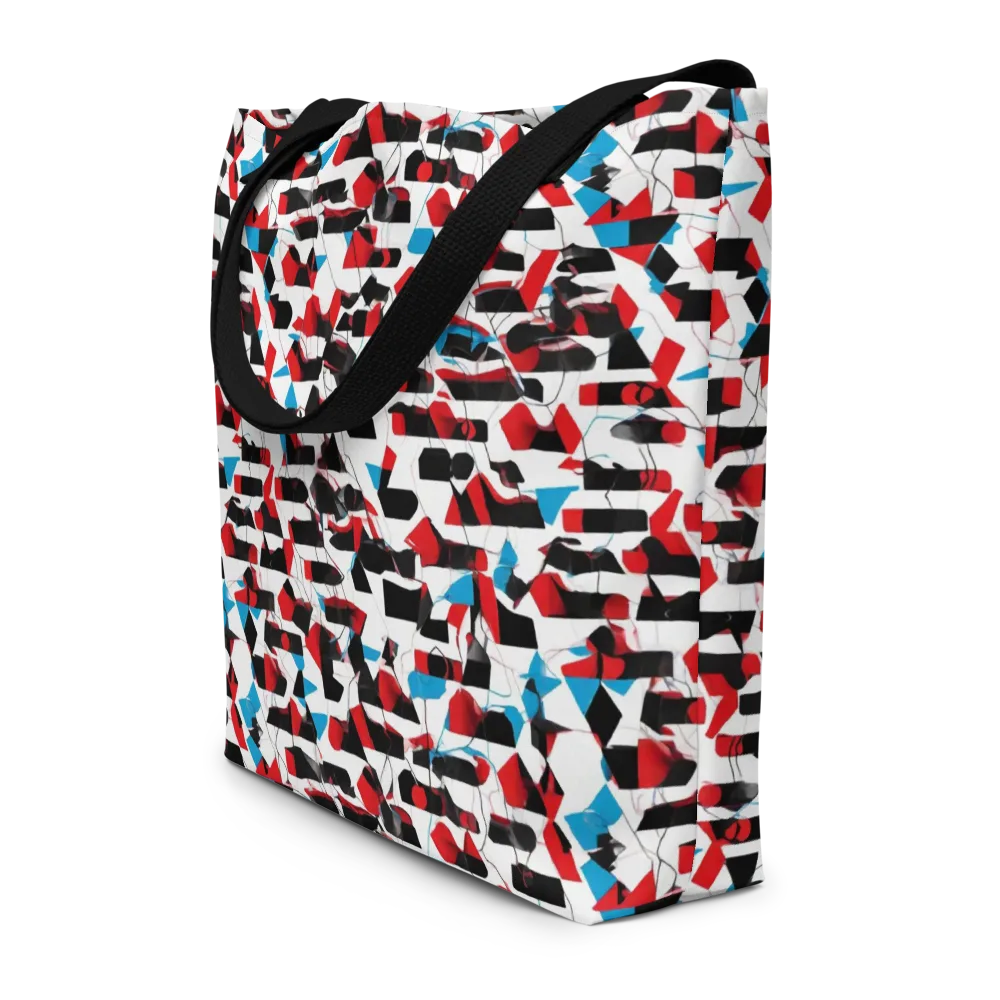 Redline Collage on Large Tote Bag W/ Pocket — Front