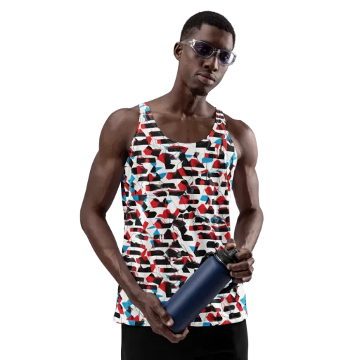 Redline Collage on a Men's Tank Top