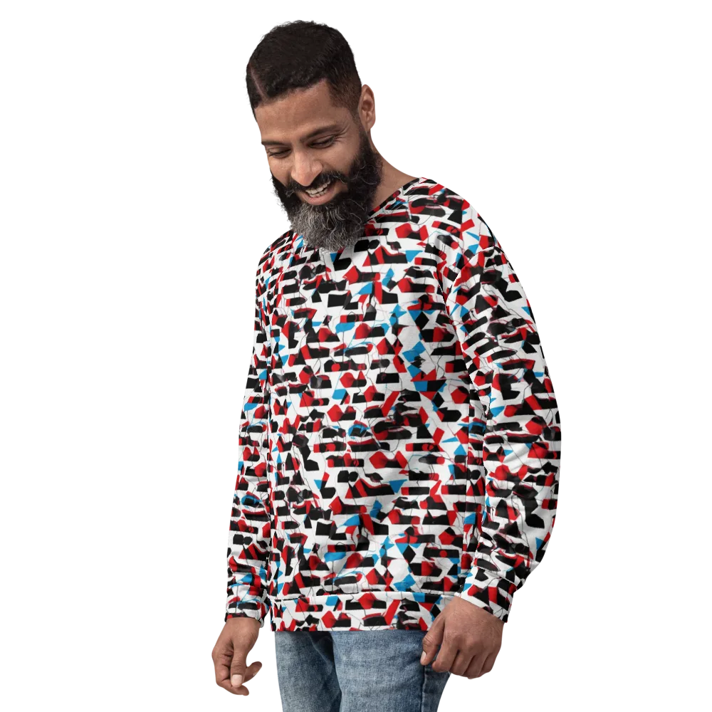 Redline Collage on Sweatshirt — Left Front