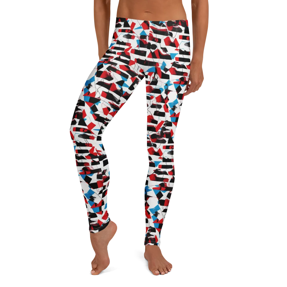 Redline Collage on Leggings — Front