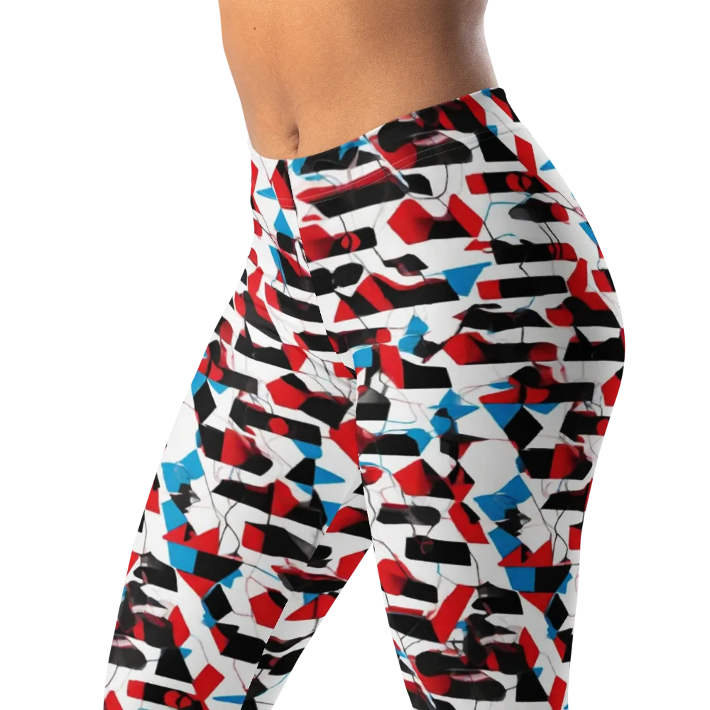 Redline Collage on Leggings — Left Front