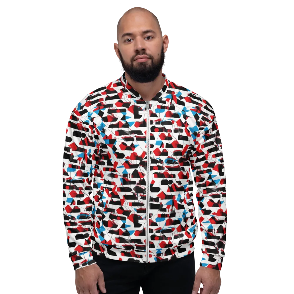 Redline Collage on Bomber Jacket — Front