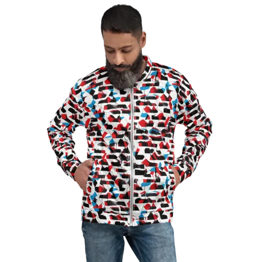 Redline Collage on a Bomber Jacket
