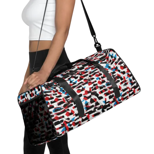Redline Collage on a Duffle Bag