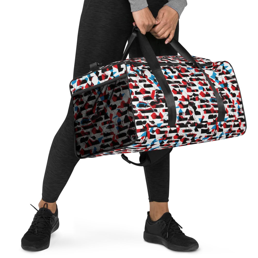 Redline Collage on Duffle Bag — Right Front