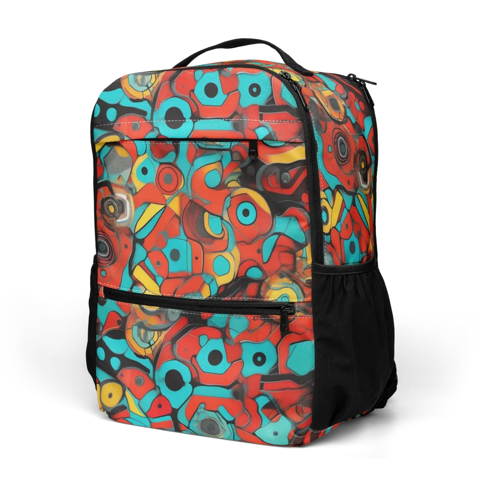 Turquoise Machine on Utility Backpack — Left Front