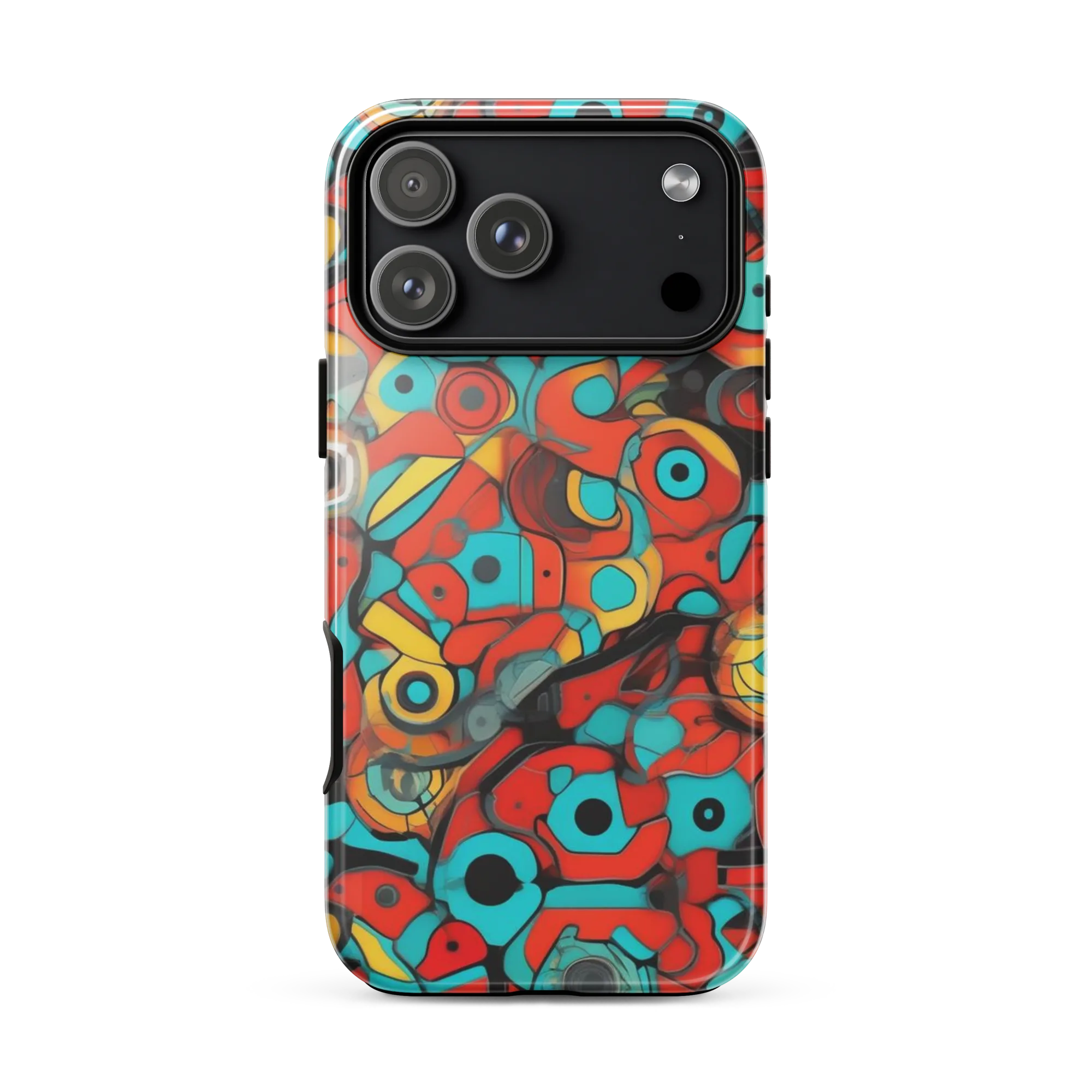 Turquoise Machine on Tough Case for iPhone® — Front