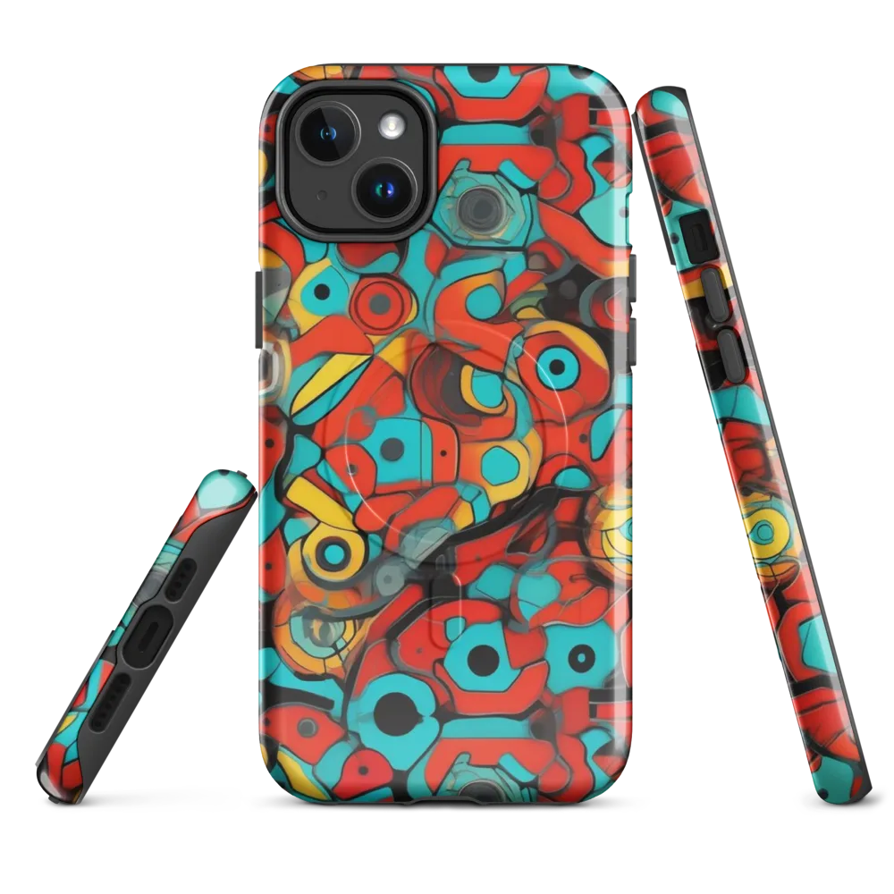 Turquoise Machine on MagSafe Tough Case for iPhone® — Front