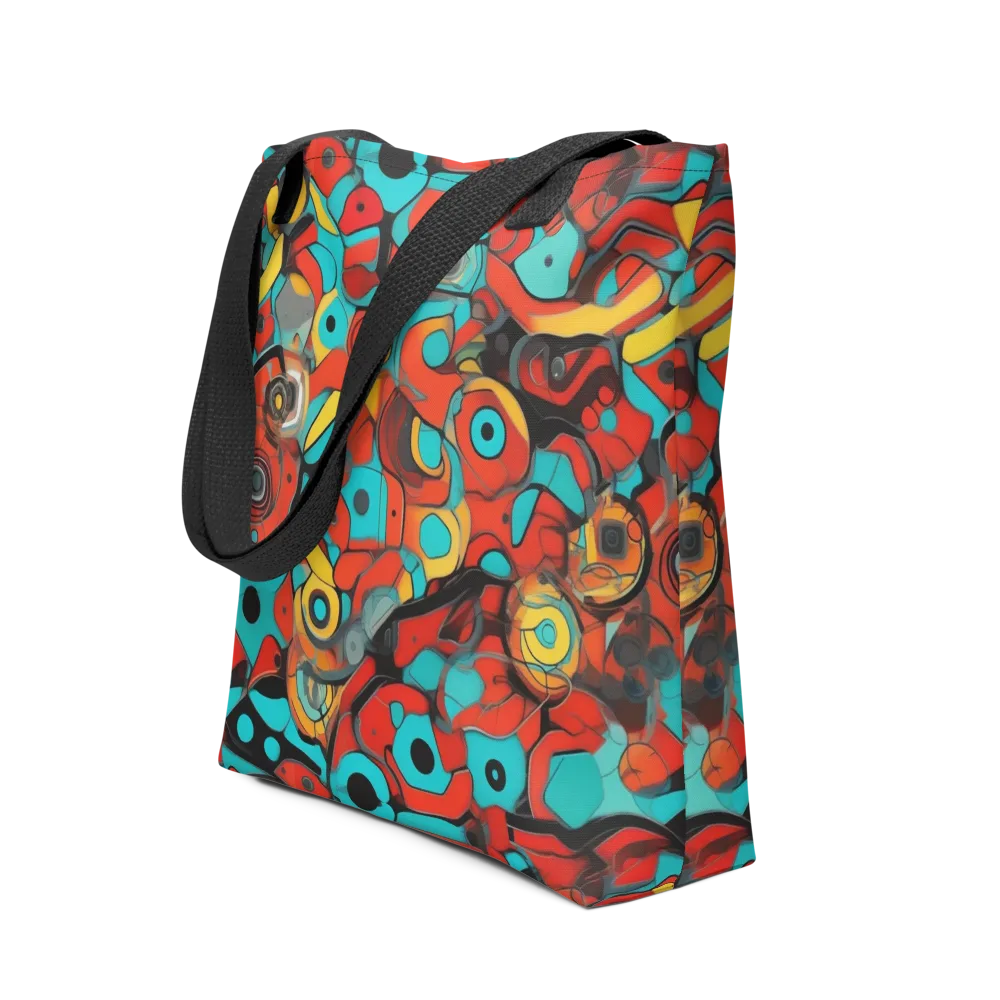 Turquoise Machine on Tote Bag — Front