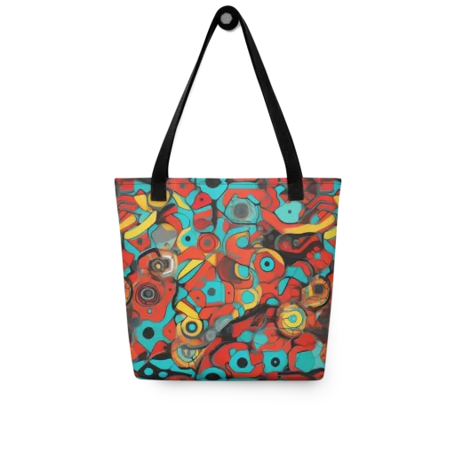 Turquoise Machine on a Tote Bag