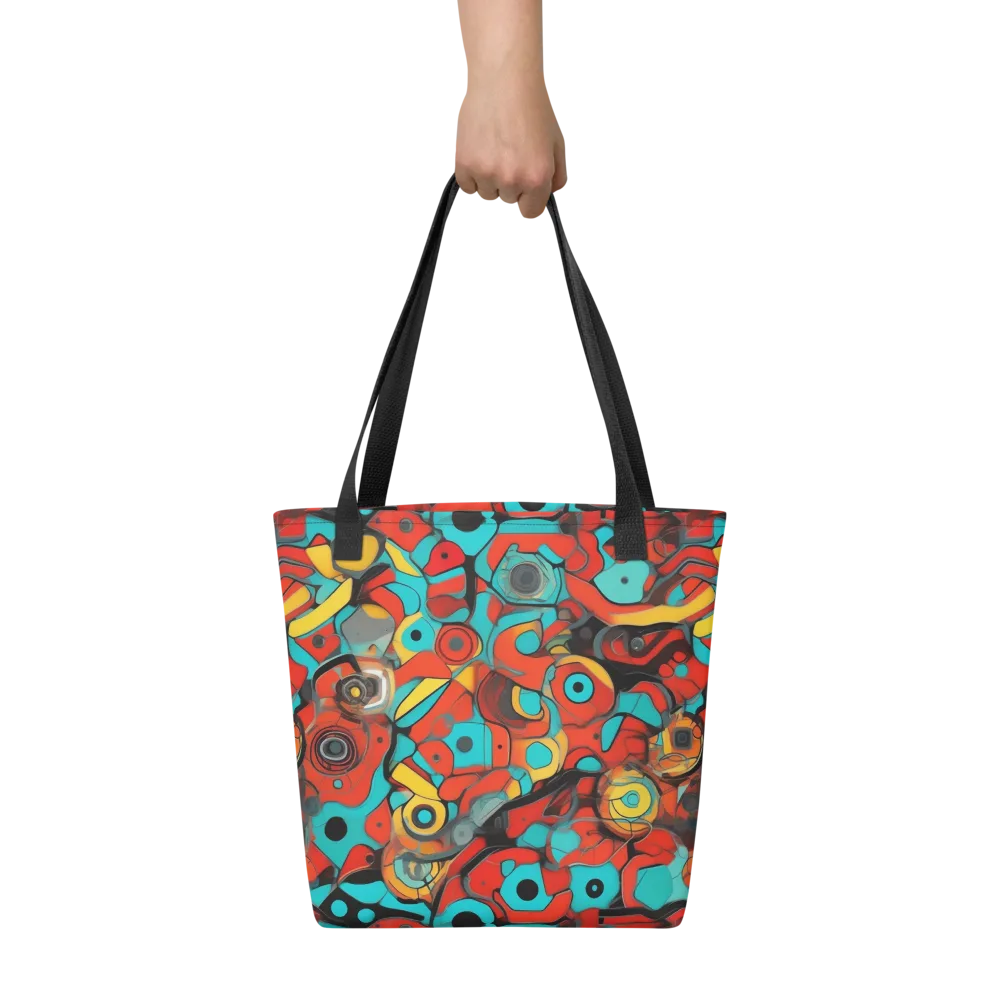 Turquoise Machine on Tote Bag — Front