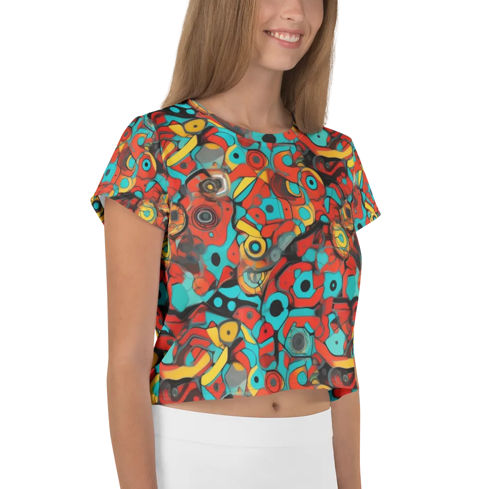 Turquoise Machine on Crop Tee — Right