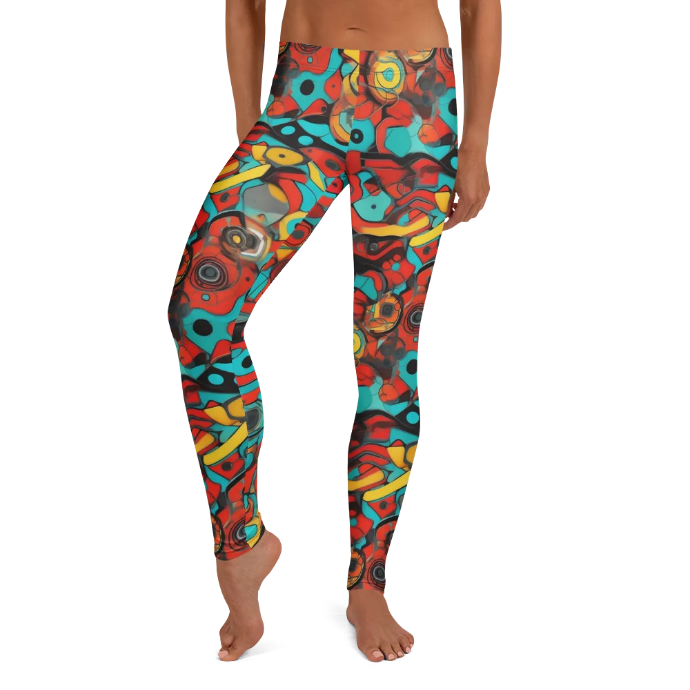 Turquoise Machine on Leggings — Front