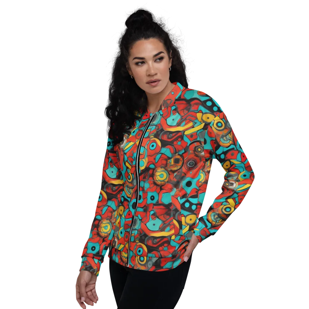 Turquoise Machine on Bomber Jacket — Left